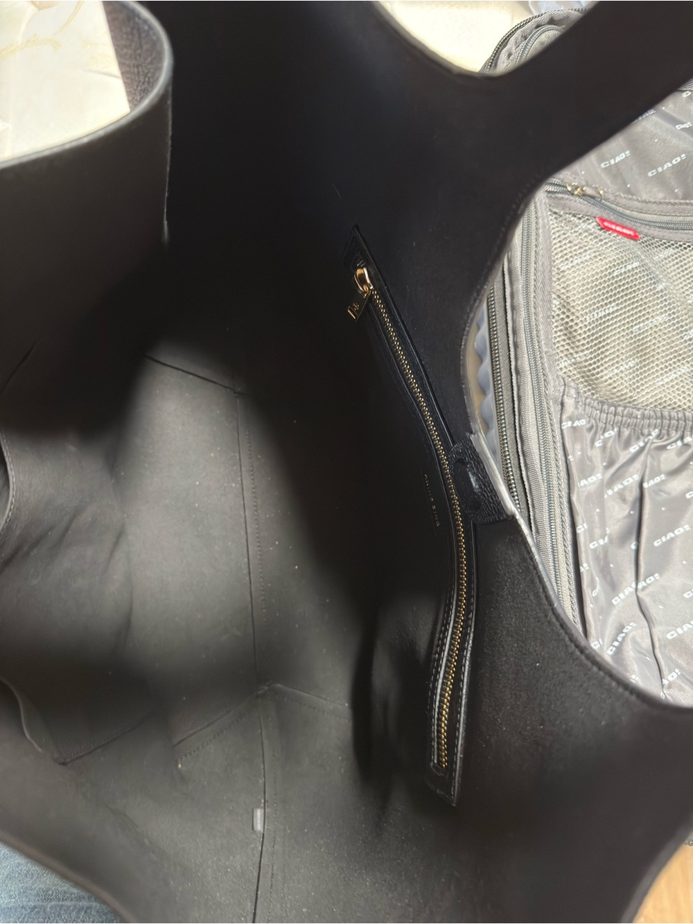Anine Bing Black Lili Tote with Embossed Logo - Picture 6 of 7